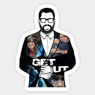 Jordan Peele Get Out Portrait poster 2 Sticker